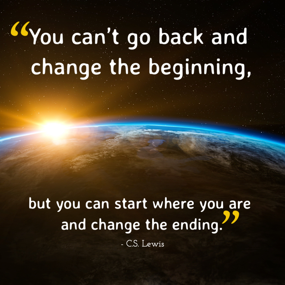 C.S._Lewis_-_You_cant_go_back_and_change_the_beginning Quote Card